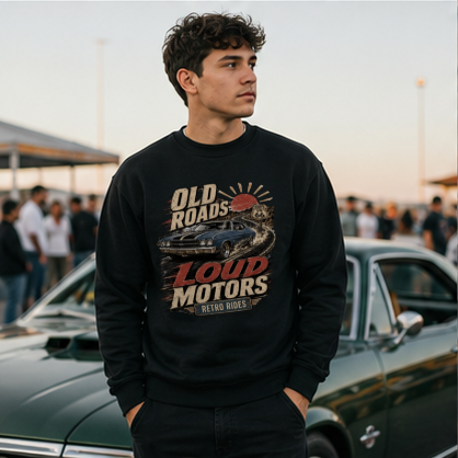 Old Roads Loud Motors Crewneck Sweatshirt