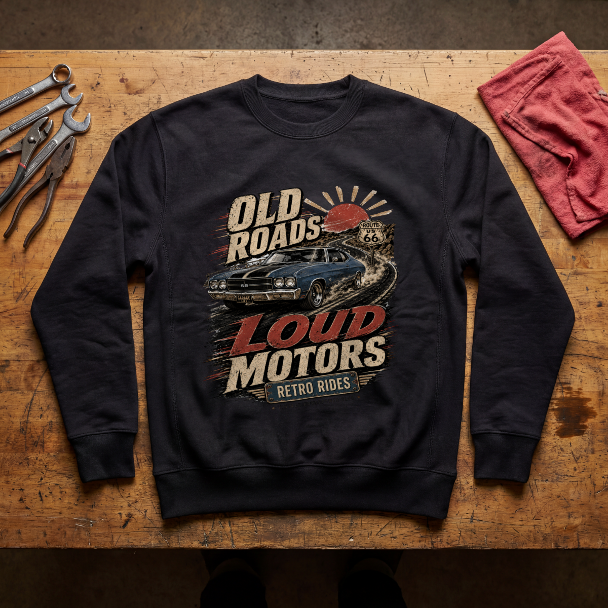 Old Roads Loud Motors Crewneck Sweatshirt