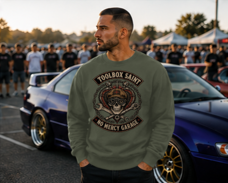 Toolbox Saint Skull Crewneck Sweatshirt