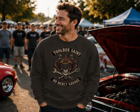 Toolbox Saint Skull Crewneck Sweatshirt