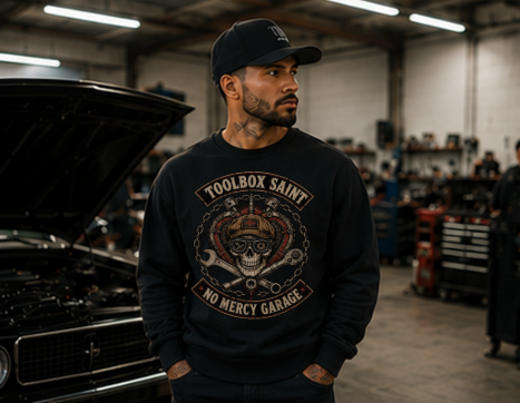 Toolbox Saint Skull Crewneck Sweatshirt