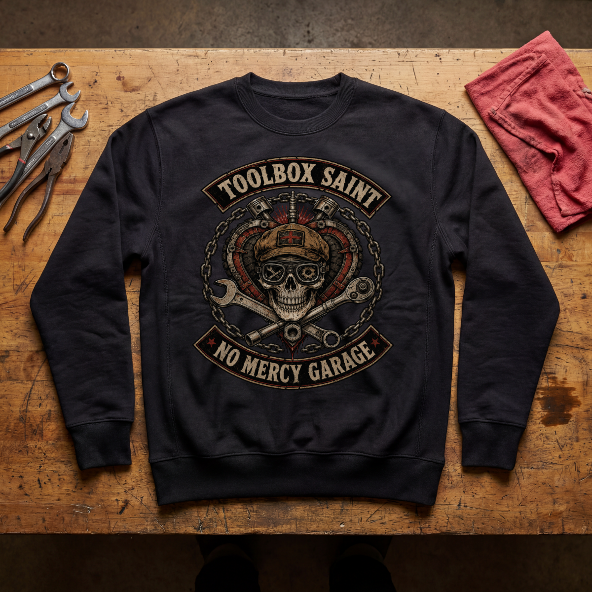 Toolbox Saint Skull Crewneck Sweatshirt