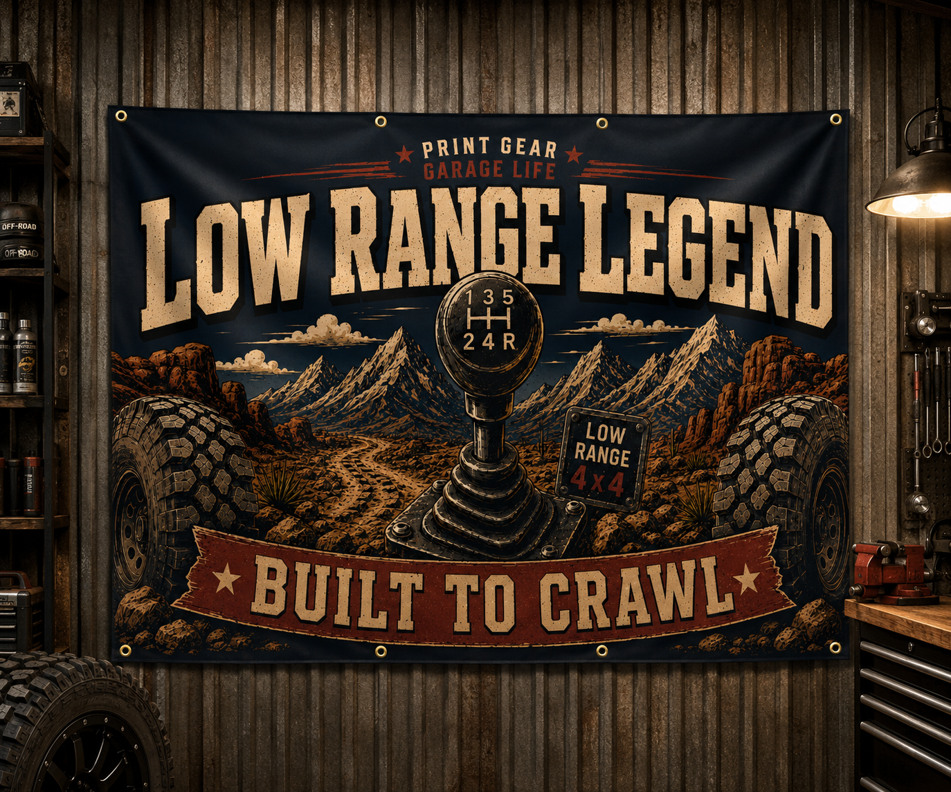 Low Range Legend Garage Banner