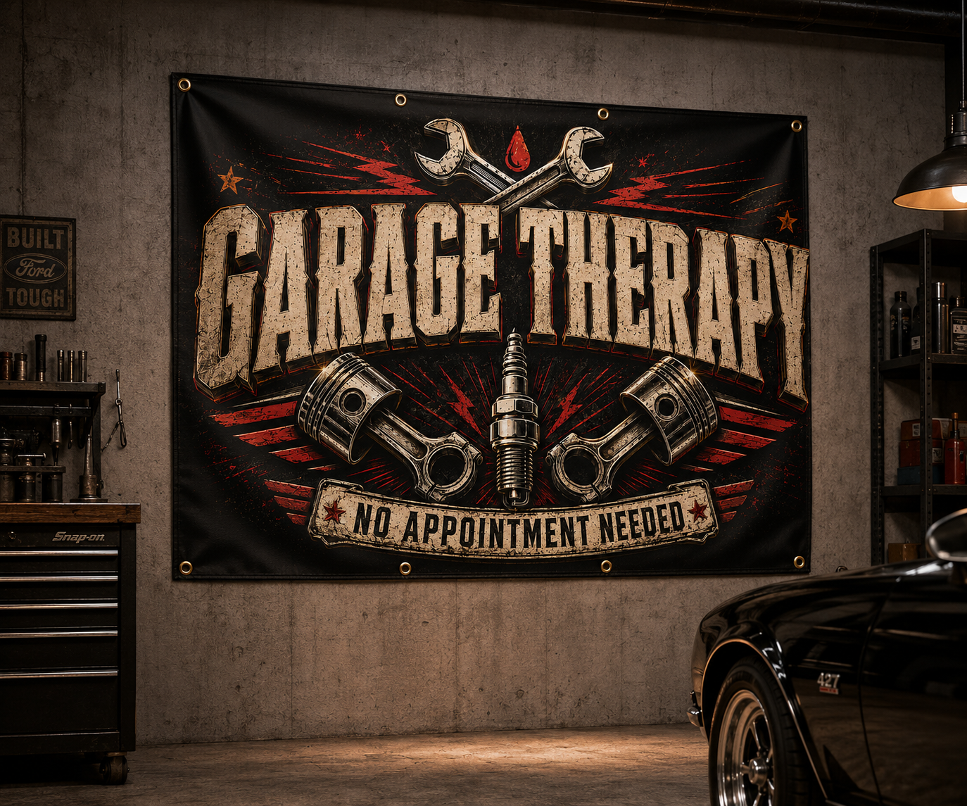 Garage Therapy Garage Banner