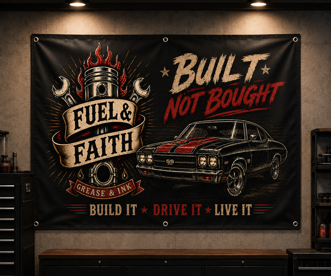 Fuel & Faith Garage Banner