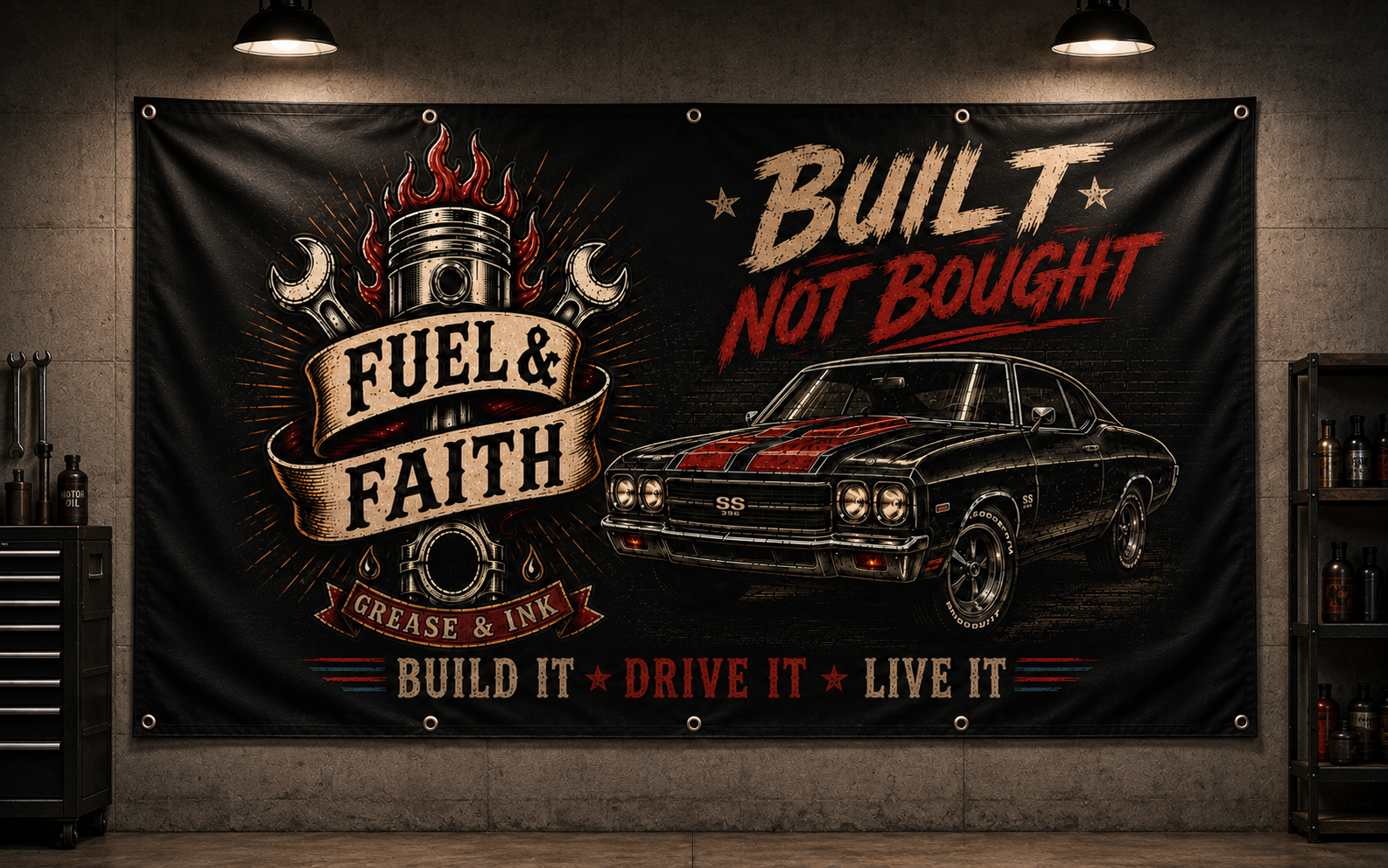Fuel & Faith Garage Banner