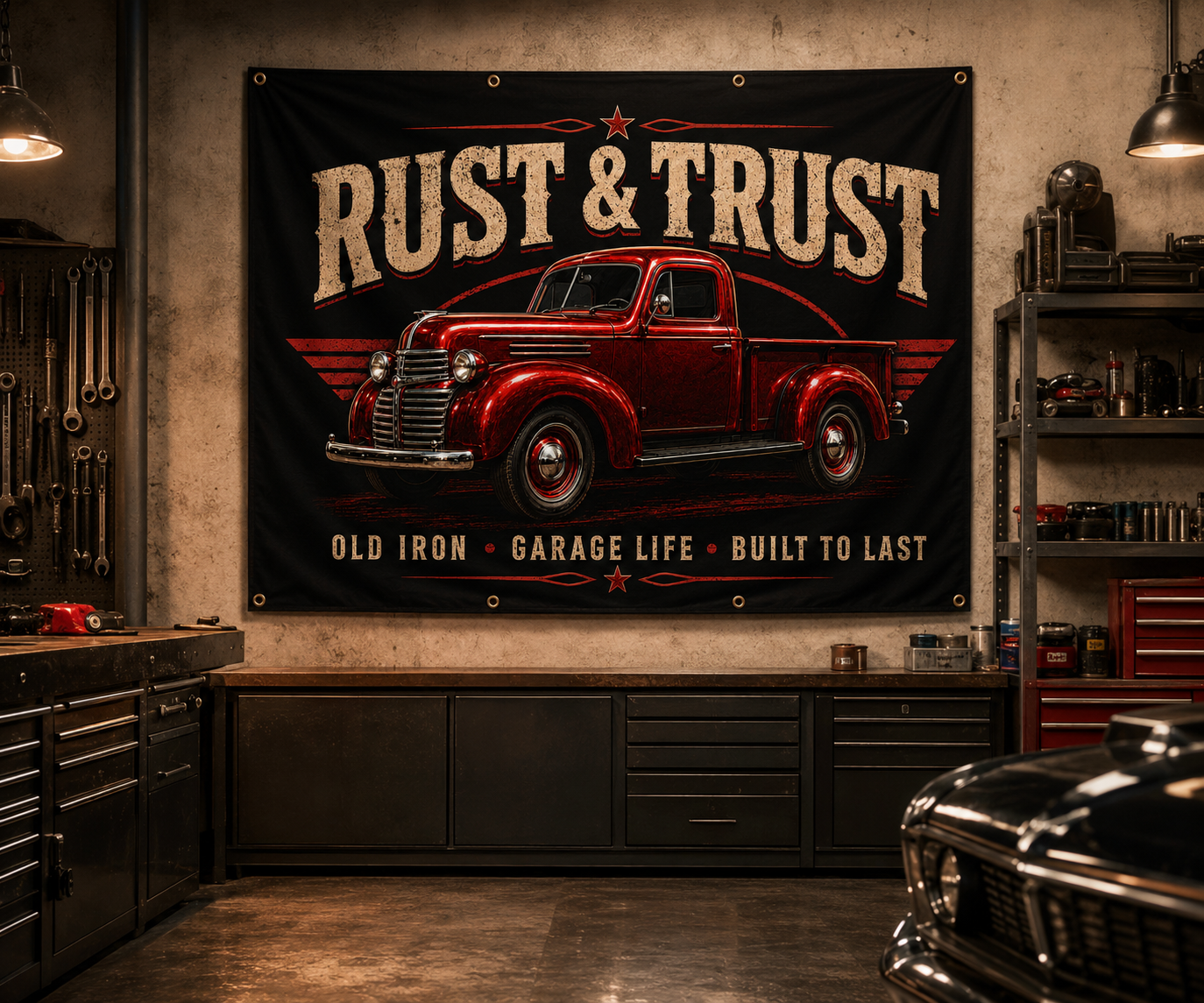 Rust & Trust Garage Banner