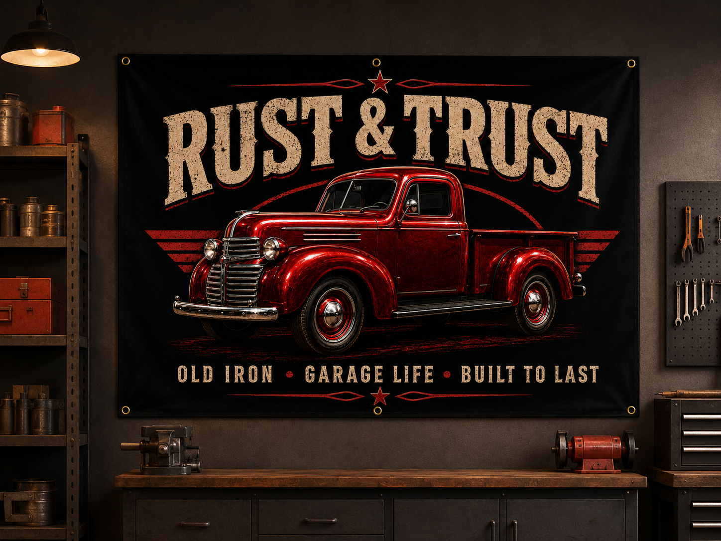 Rust & Trust Garage Banner