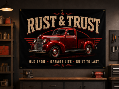 Rust & Trust Garage Banner