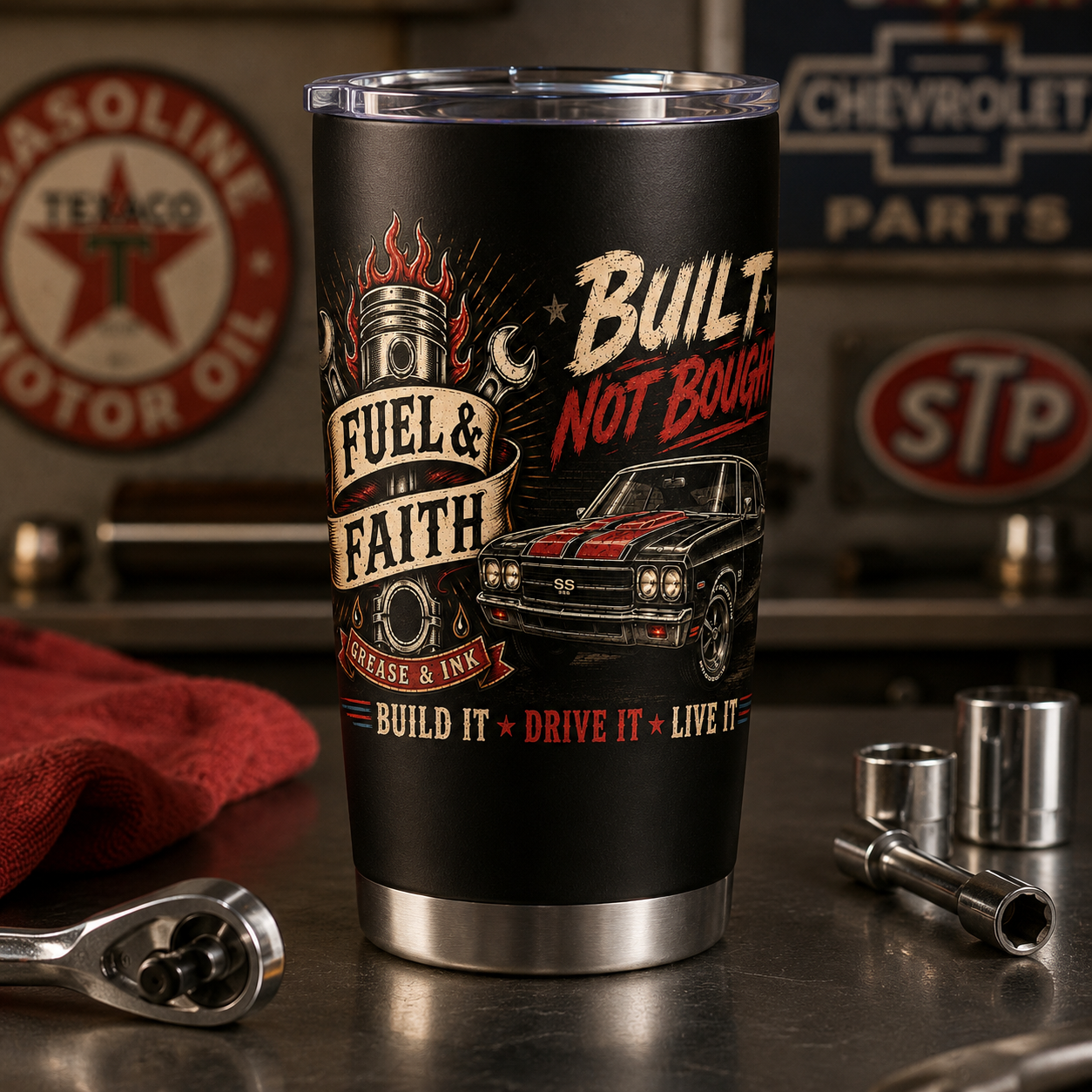 Fuel Faith Garage 20oz Tumbler