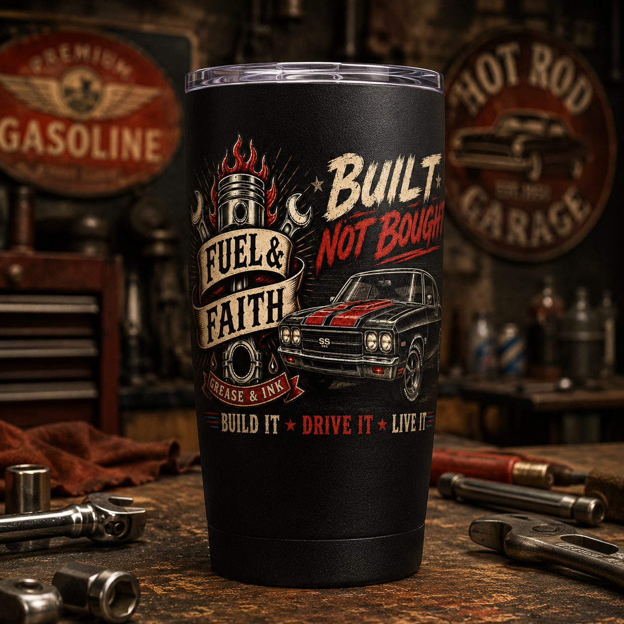 Fuel Faith Garage 20oz Tumbler