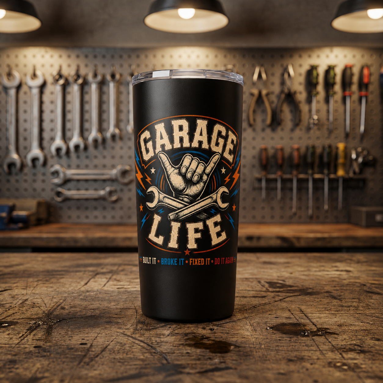 Garage Life Built It Broke It 20oz Tumbler