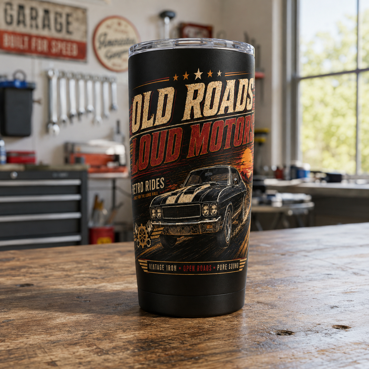Old Roads Loud Motors 20oz Tumbler