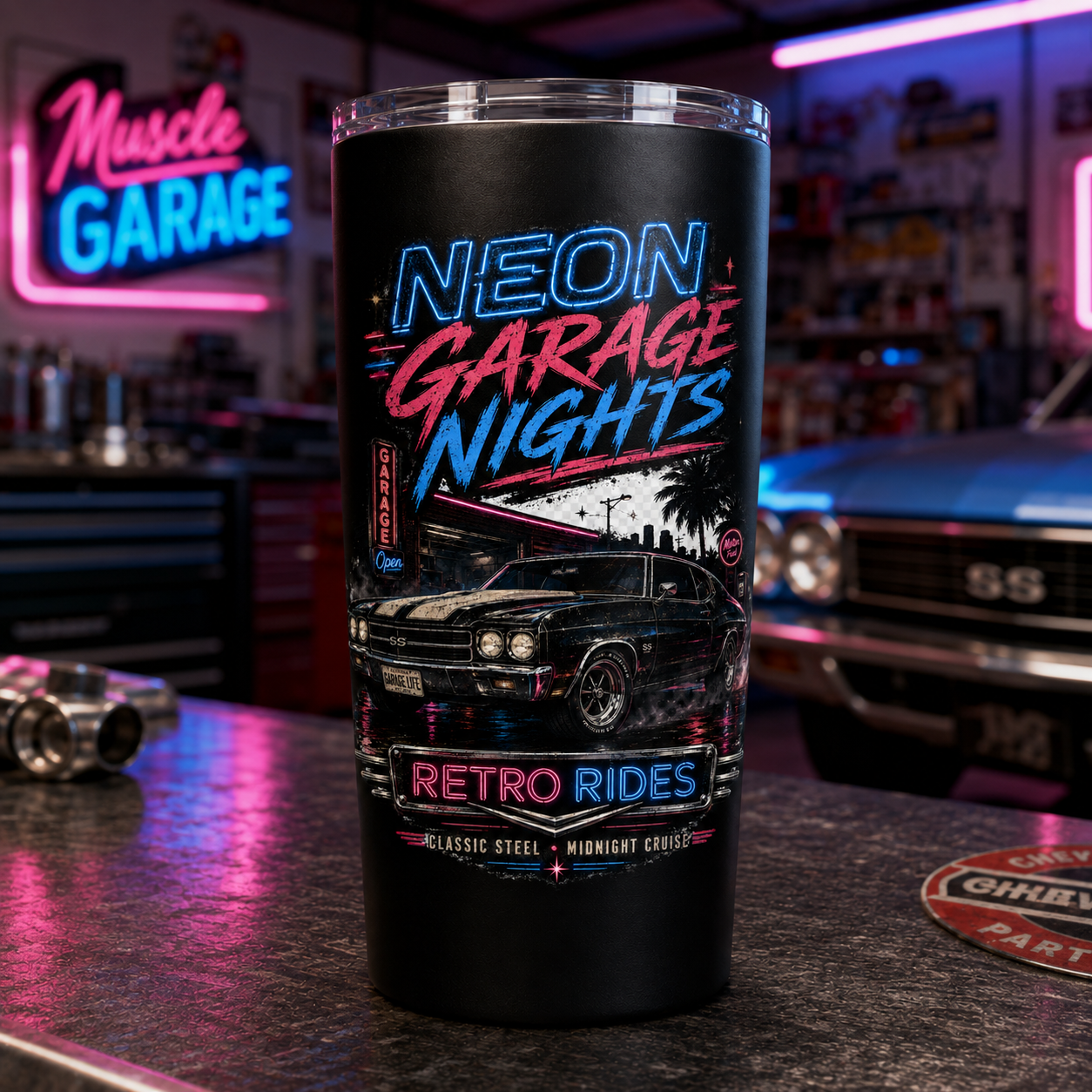 Neon Garage Nights 20oz Tumbler