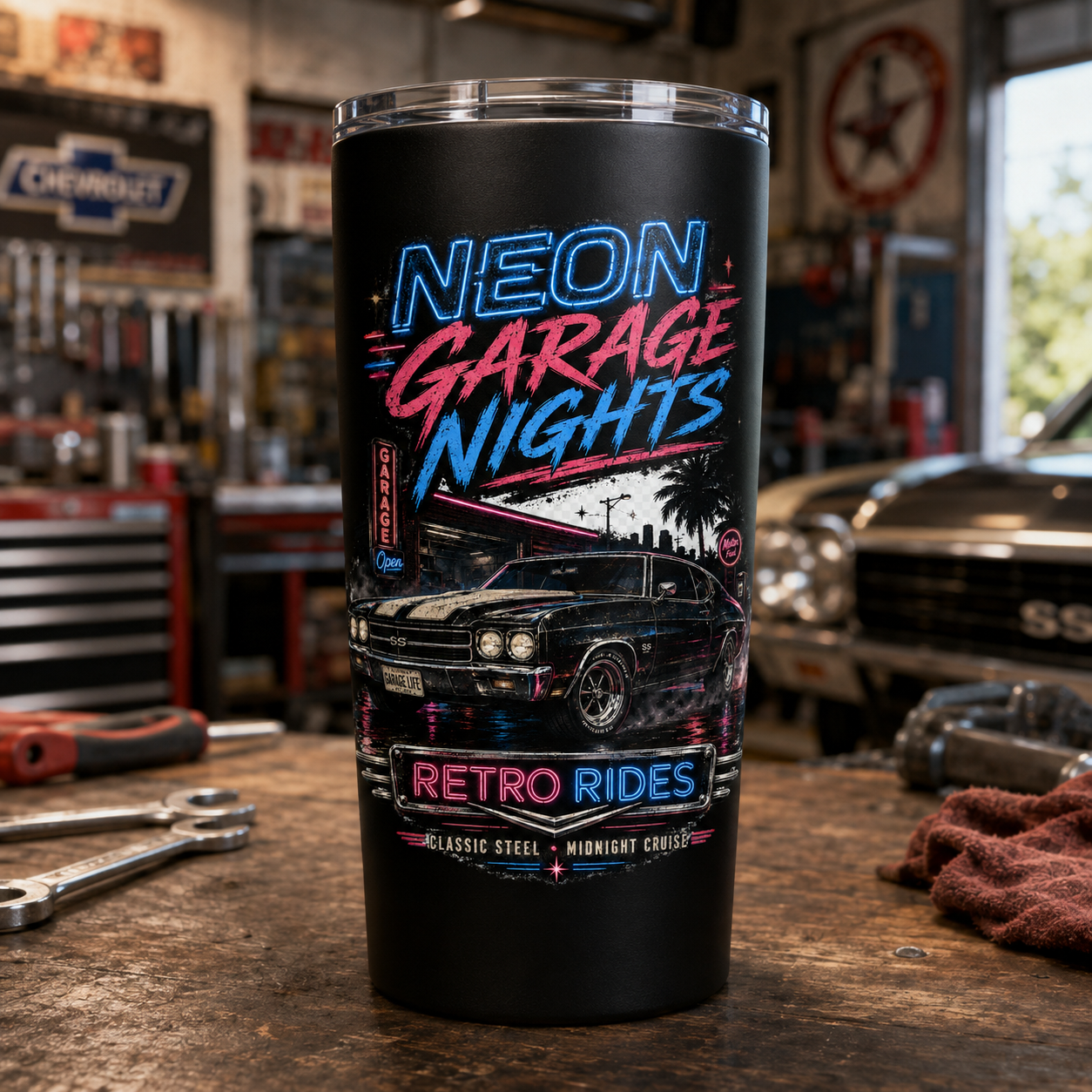 Neon Garage Nights 20oz Tumbler