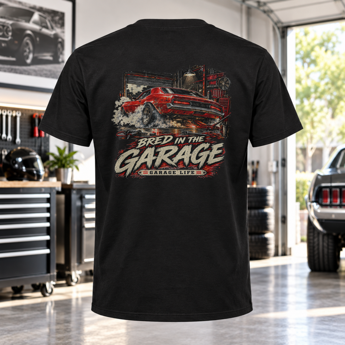 Bred In The Garage T-shirt