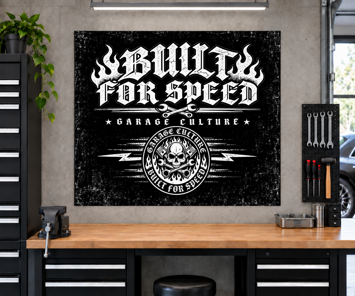 Built For Speed Garage Banner