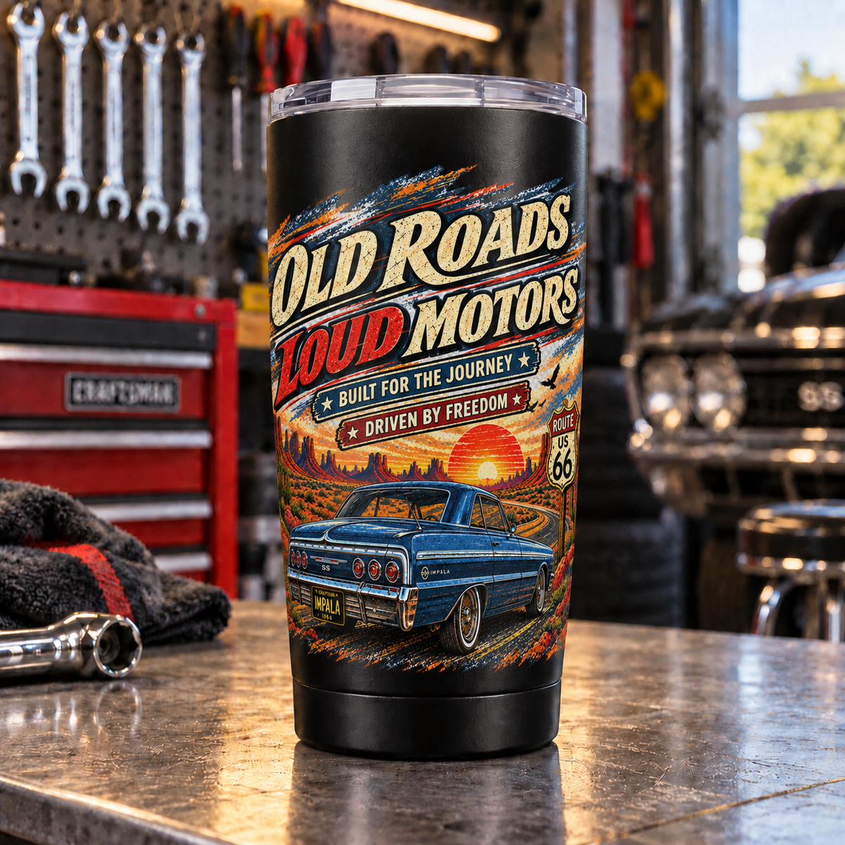 Old Roads Loud Motors 20oz Tumbler
