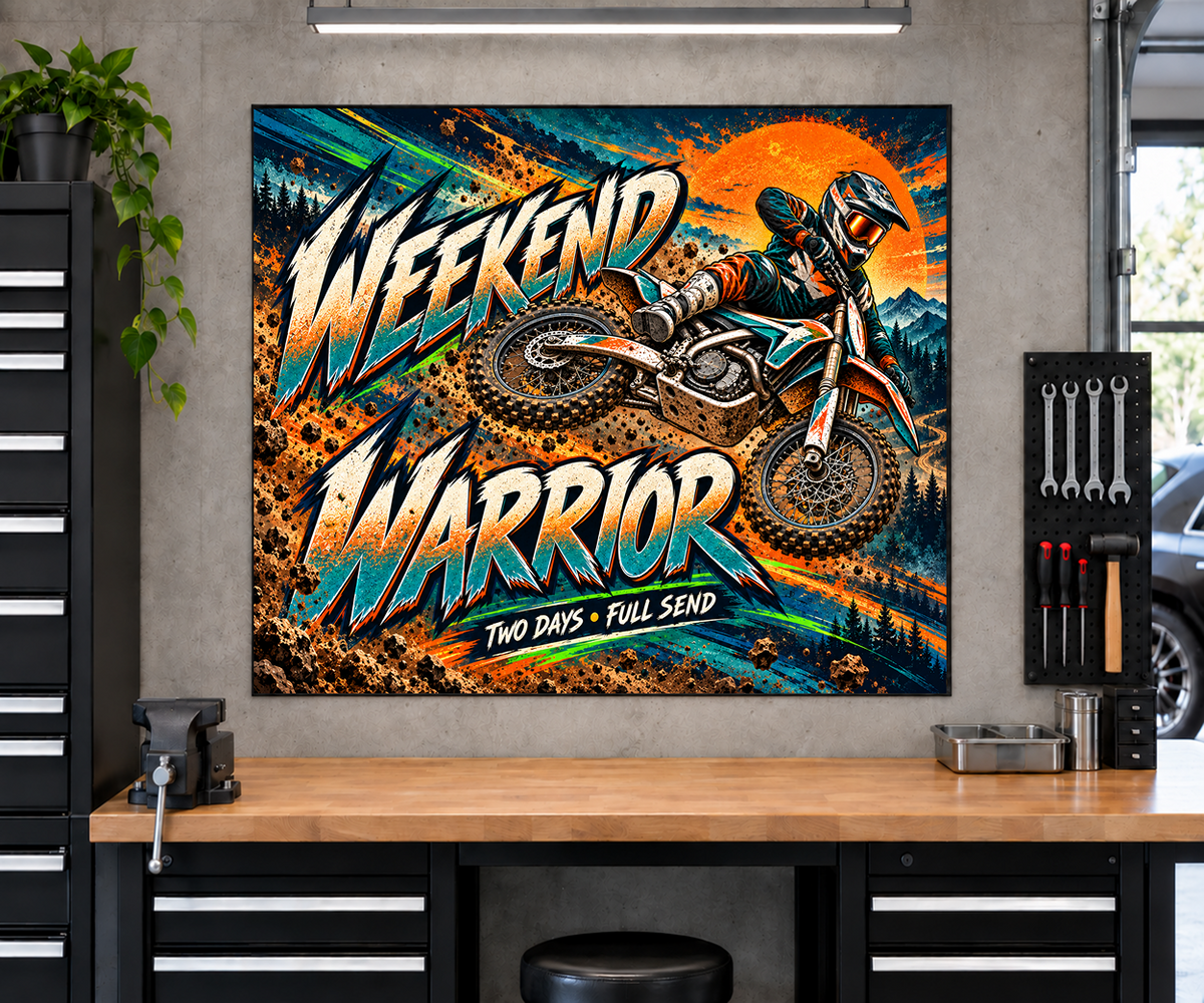 Weekend Warrior Garage Banner