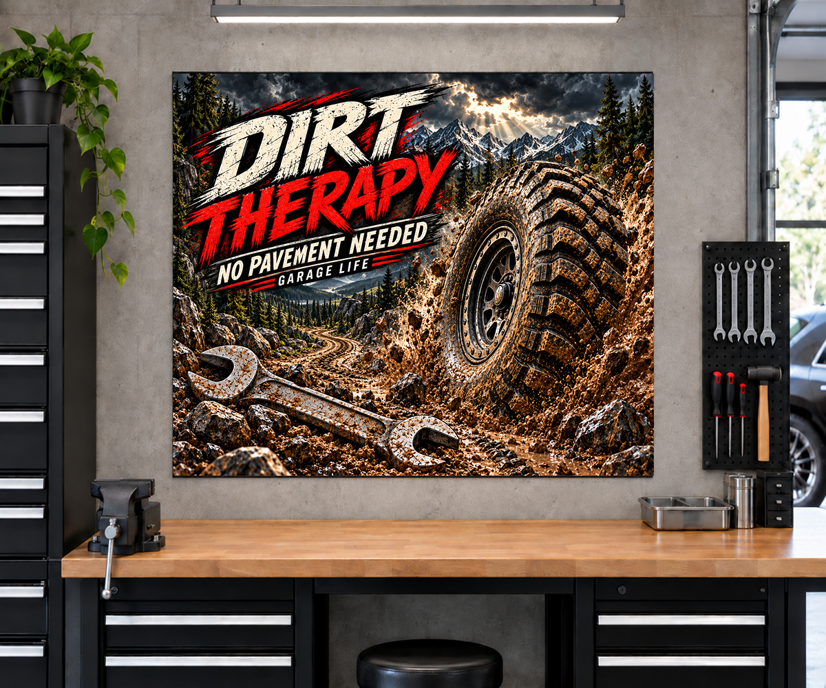 Dirt Therapy Garage Banner