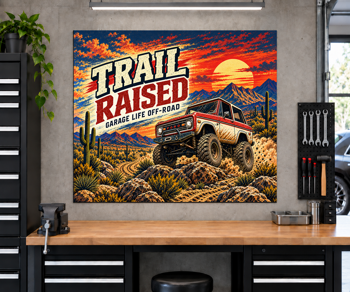 Trail Raised Garage Banner