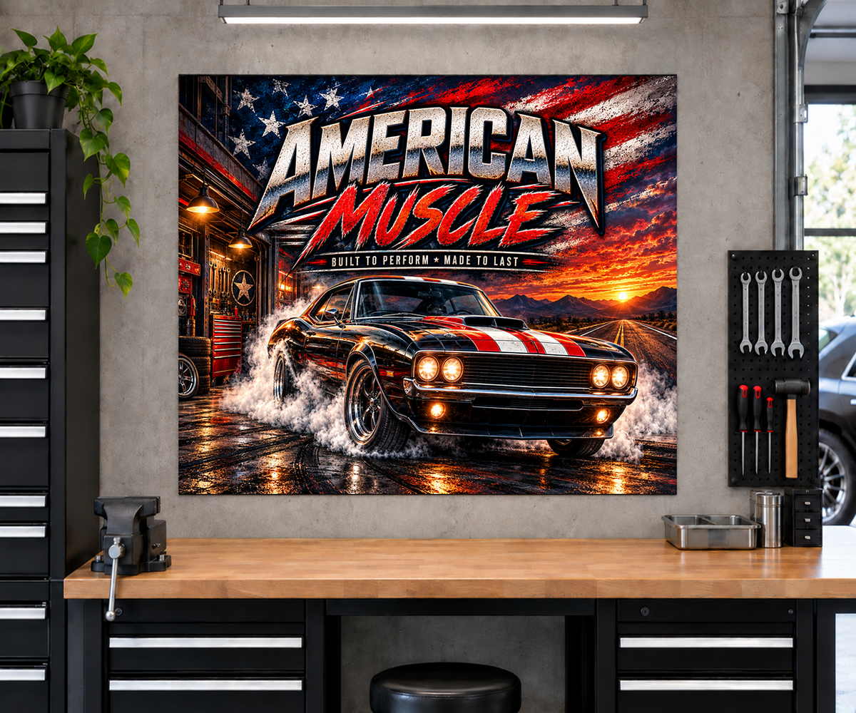 Heavy Metal Garage Banner
