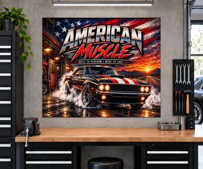 Heavy Metal Garage Banner