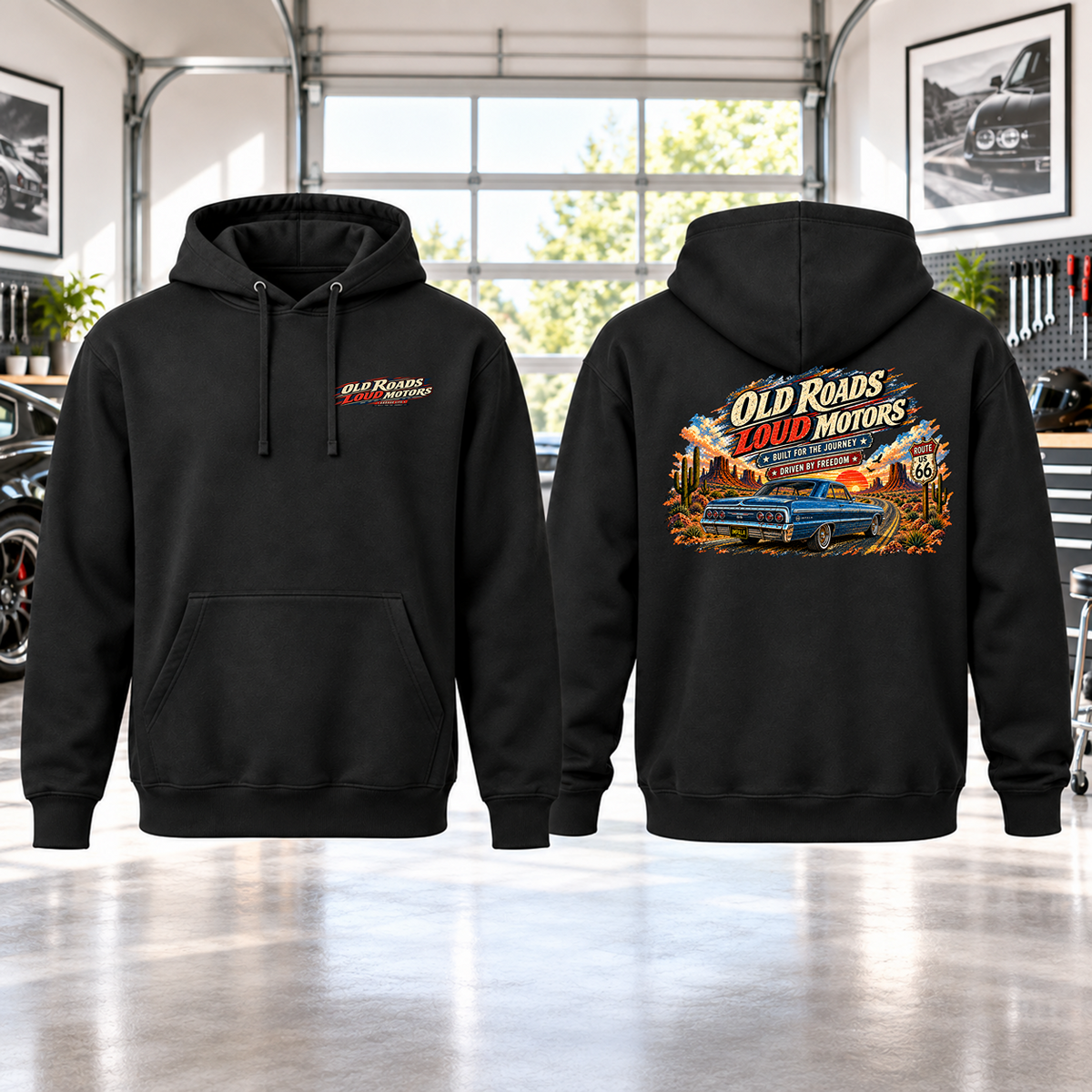 Old Roads Loud Motors Hoodie