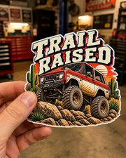 Trail Raised Sticker