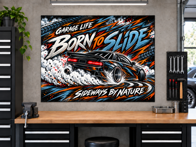 Born To Slide Matte Banner