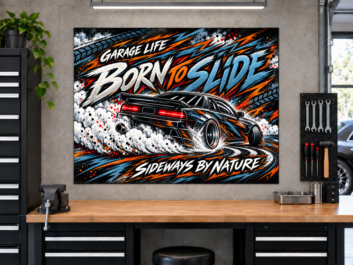 Born To Slide Matte Banner