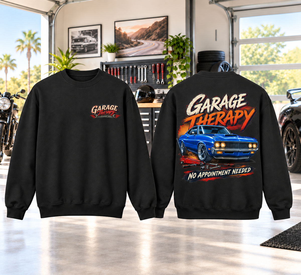 Garage Therapy Crewneck Sweatshirt