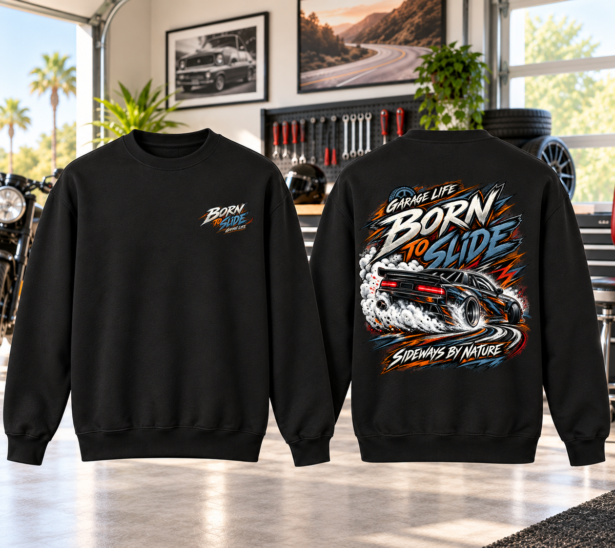 Born to Slide Crewneck Sweatshirt