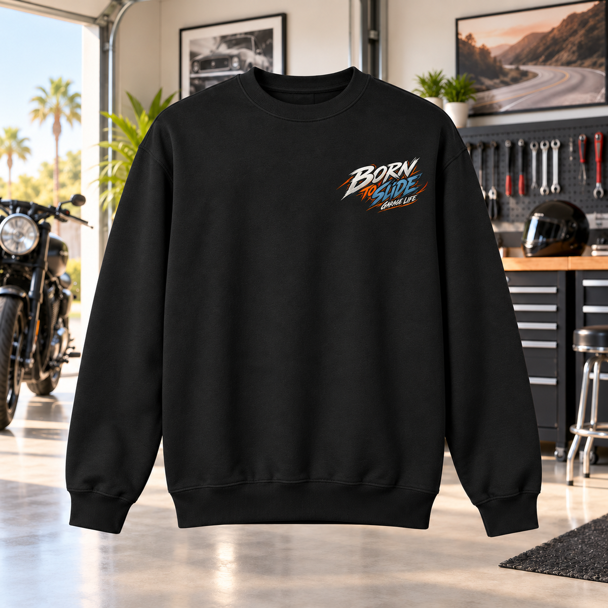 Born to Slide Crewneck Sweatshirt
