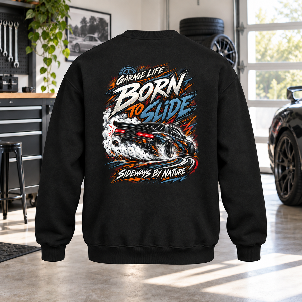 Born to Slide Crewneck Sweatshirt