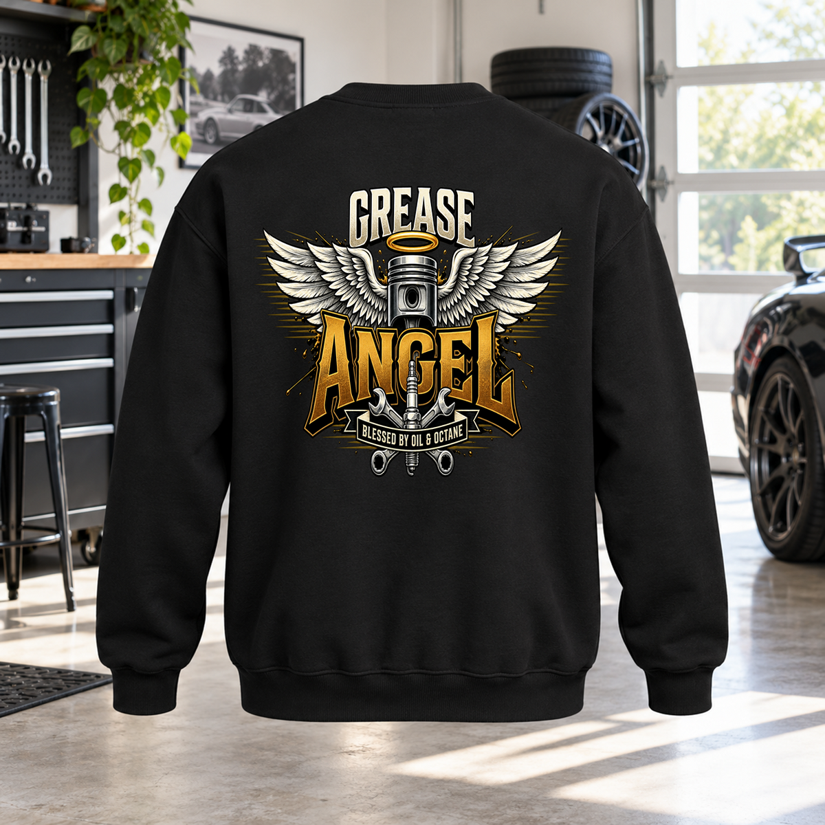 Grease Angel Crewneck