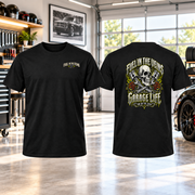 Fuel In The Veins T-Shirt with Garage Life artwork by Print Gear