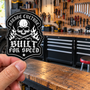 Built For Speed Die-Cut Sticker 1 with Garage Life artwork by Print Gear