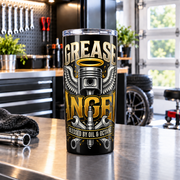 Grease Angel 20oz Tumbler with Garage Life artwork by Print Gear