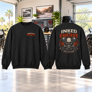 Inked In Grease Crewneck with Garage Life artwork by Print Gear