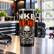 Inked In Grease 20oz Tumbler with Garage Life artwork by Print Gear