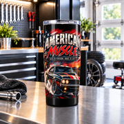 American Muscle 20oz Tumbler with Garage Life artwork by Print Gear
