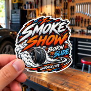 Born To Slide Die-Cut Sticker 3 with Garage Life artwork by Print Gear