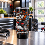 Born To Slide 20oz Tumbler with Garage Life artwork by Print Gear