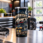 Midnight Apex 20oz Tumbler with Garage Life artwork by Print Gear