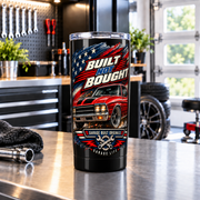 Chrome And Thunder 20oz Tumbler with Garage Life artwork by Print Gear