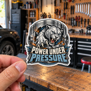 Piston Panther Die-Cut Sticker 1 with Garage Life artwork by Print Gear