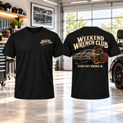 Weekend Wrench Club T-Shirt with Garage Life artwork by Print Gear