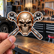Wrench Mode Die-Cut Sticker 3 with Garage Life artwork by Print Gear