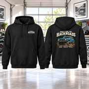 Built For The Backroads Hoodie with Garage Life artwork by Print Gear